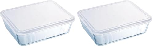 Image of Pyrex Cook And Freeze Rectangular Disk With Lid 4L (Pack of 2)