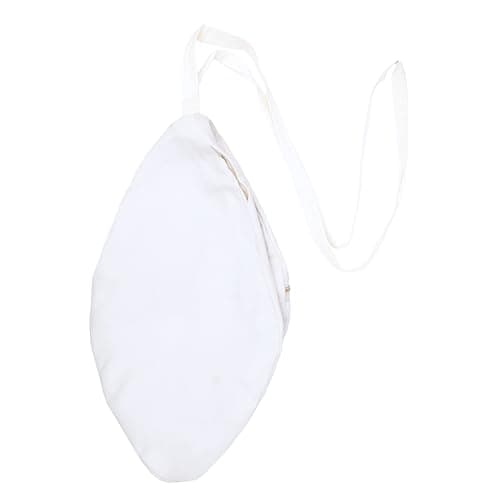 Image of EDZZEL Solid Color Plain Japa Bag | Cotton Bead Bag for Meditation & Prayer – Handcrafted Chanting Mala Pouch (WHITE)