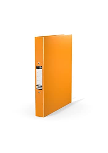 Image of Durafile Ring Binder A4 File, Orange, Single File Folder Organiser, Heavy Duty Board Construction Folders for Paperwork Ring Binder, Ideal Folder for School, Home & the Office