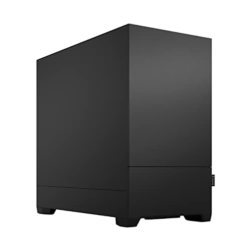 Image of Fractal Design Pop Mini Silent Black – Solid - Bitumen side panels and sound-dampening foam - Three 120 mm Aspect 12 fans included – mATX Silent PC Case