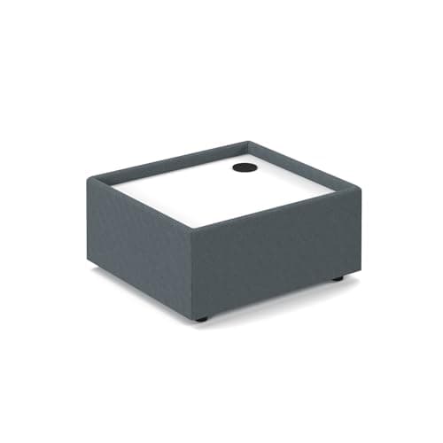 Image of Mr Office Alto modular reception seating wooden table with Ion power module - white top, Elapse Grey