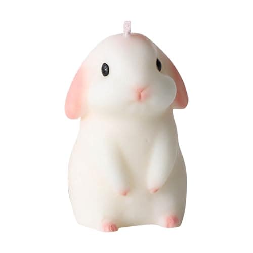 Image of Lazyspace Bunny Scented Candle Ornaments Soy Wax Rabbit Scented Candle Cute DIY Bunny Candle Decoration for Bedroom Bathroom, Gifts for Christmas