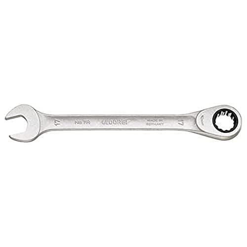 Image of GEDORE Open-ended spanner with ring ratchet, AF 13 mm, Flat, Bi-hex, UD profile, Spanner, 7 R 13