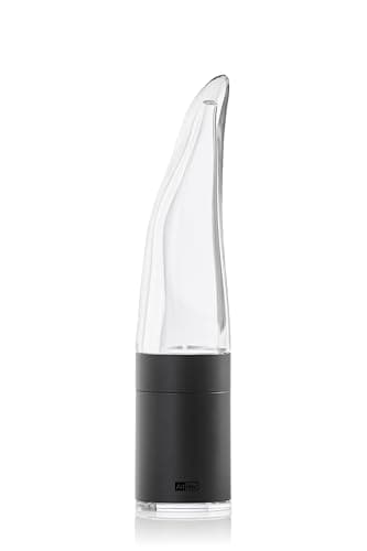 Image of AdHoc Pepe Chilli Cutter, Black Stainless Steel/Acrylic, PreciseCut Technology, Dried Herbs and Spices Cutter, (H) 205mm X (D) 45mm, Clear/Silver