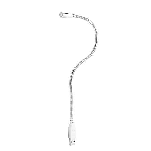 Image of VELATEMOR Flexible USB LED Computer Light Ultra Bright White Light for Laptop PC, Environmentally-Friendly, Ideal for Students, Travellers, Office Workers, Portable, Color, 1.4"x0.4"