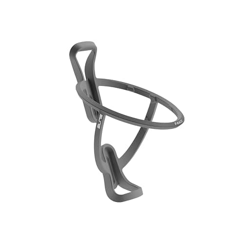 Image of Elite T-Race Bottle Cage Grey Soft Touch – Dual Side-Entry Soft Touch Fibre-Reinforced Bike Bottle Holder 29g – For Road Bike, MTB & Gravel Cycling