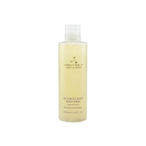 Image of Aromatherapy Associates De-Stress Mind Body Wash 250ml - Moisture Retention, Daily Exfoliation, Balance The Microbiome, Probiotics, Squalane, AHAs, Natural Scent Frankincense, Petitgrain & Camomile