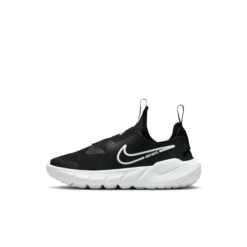Image of Nike DJ6040-002 Flex Runner 2 Sneaker Kid Black/White-Photo Blue-University Gold 1