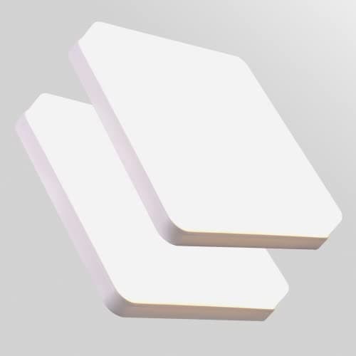 Image of Eyesgood 2 Packs LED Bathroom Ceiling Lights 6500K 36W Square Flush Mount Office Ceiling Light Kitchen Modern White 3240LM IP44 Waterproof for Bedroom Living Room Ultra Thin
