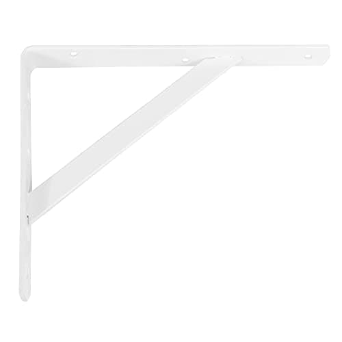 Image of Amig - Model 9 Shelf Bracket | Heavy-Duty Wall Bracket | Steel Shelf Support | Easy Installation | Max Load 330 kg | Ideal for Kitchen, Bathroom, Bedroom, Office | White, 250x200 mm, Alloy Steel