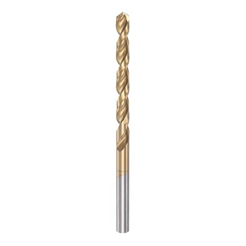 Image of sourcing map Twist Drill Bit 4.9mm Titanium Coated (HSS-E) M42 High Speed Steel 8% Cobalt Straight Shank for Stainless Steel Aluminum Alloy Metal
