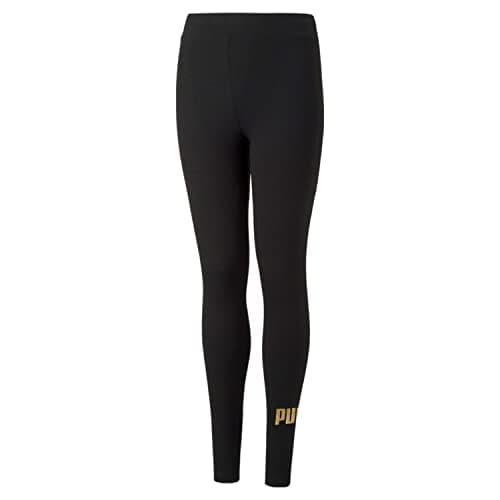 Image of PUMA Girl's Ess+ Logo Leggings Tights, Puma Black, 152 UK