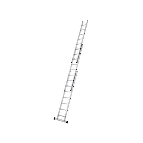 Image of Zarges Triple Extension Ladder with Stabiliser Bar 3-Part D-Rungs 3 x