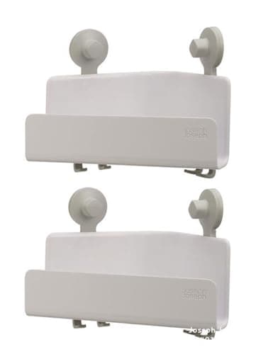 Image of Joseph Joseph EasyStore Self-Draining Corner Shower Caddy 2-pack- White