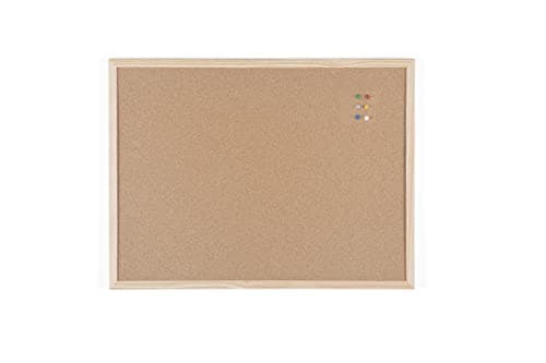 Image of BoardsPlus Cork Notice Board - Wood Frame,Brown- 60 x 45 cm