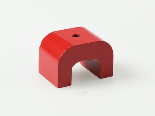 Image of Alnico Horseshoe Bridge Magnet 30 mm - 70 mm Red AlNiCo 180°C - holds 4,5 kg up to 32 kg - Power AlNiCo Magnets for Industry, Science & Education, Sizes:45 x 30 x 30mm | 12kg force