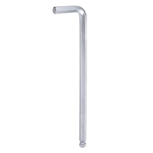 Image of sourcing map Ball End Hex Key Wrench 10mm L-Shape Extra Long Arm Hexagon Metric Wrenches Chrome Vanadium Steel Repairing Tool for Home Repair, Silver Tone