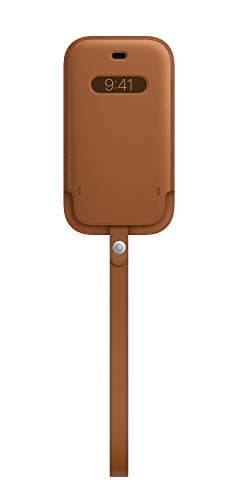 Image of iPhone 12 mini Leather Sleeve with MagSafe - Saddle Brown