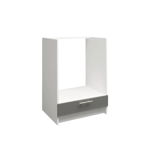 Image of JD Greta Kitchen Base Oven Cabinet – 600mm – Base Kitchen Oven Unit (Without Worktop) - Grey Matt