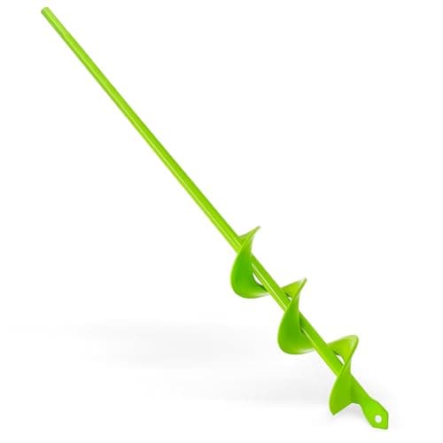 Image of Garden Auger Drill Bit - 40x420mm Greeen Spiral Planting Auger for Hex Driver Drill, Garden Post Hole Digger for Planting Bulbs Seedlings