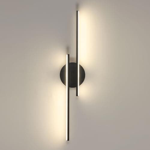 Image of Riserva LED Wall Light 24W, Wall Lamp Modern Black, 4500K Neutral Light, Linear Wall Sconce Aluminum for Bedroom, Living Room, Dining Room, Study, Corridor, Hotel