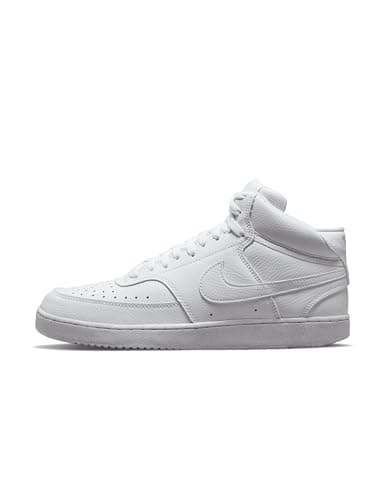 Image of NIKE Men's Court Vision Mid Next Nature Basketball Shoe, White, 10 UK