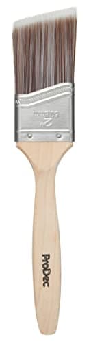 Image of ProDec 2 inch Premier Trade Professional Synthetic Long Handle Cutting In Paint Brush for Sharp Edge Lines Painting with Emulsion, Gloss, Satin Paints on Walls, Ceilings, Wood and Metal, 2" 50mm