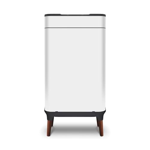 Image of Tower T938022WHT Ozone Sensor Bin with Legs, Large 65L, Hands Free Opening, Carbon Filter, White