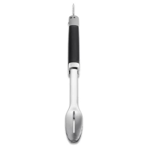 Image of Weber Premium Grill Tongs (46cm), Made of Stainless Steel, with Comfort Grip and Practical Locking System, Dishwasher Safe for Easy Cleaning, with Loop for Hanging - Black/Silver (6760)