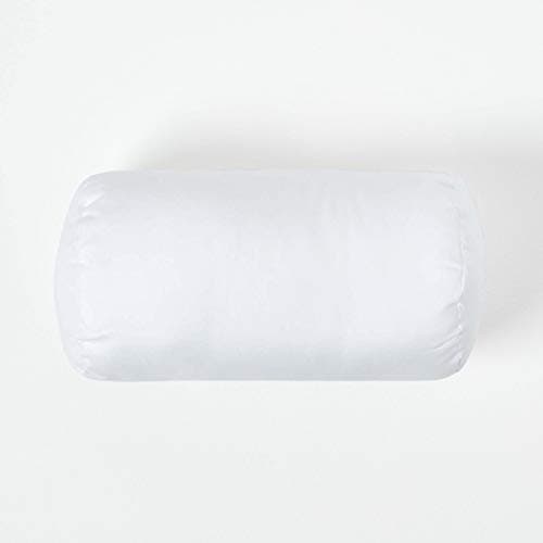 Image of HOMESCAPES Super Microfibre Bolster Cushion Pad 45 x 20 cm (18” x 8”) Inner Insert Hypoallergenic Synthetic Cushion Filler Machine Washable