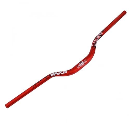 Image of TRKIMAL φ31.8mm Road MTB Mountain Bike Bicycle Extra Long 780mm Handlebar 55mm Riser Bar for Downhill Cycling Racing Off-Road MTB, BMX (Red)