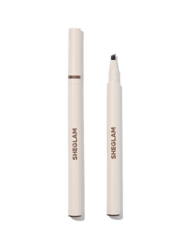 Image of SHEGLAM Feather Better Liquid Eyebrow Pencil Long Lasting Smudge Proof Waterproof Natural Fuller Eye Brow Pen - Dark Brown