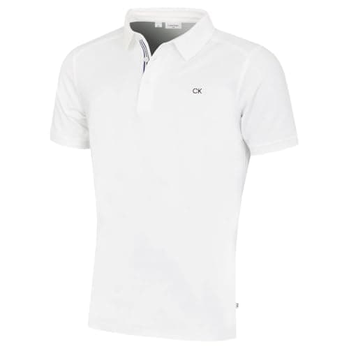 Image of Calvin Klein Mens Campus Sport Golf Polo Shirt - White Sport - L