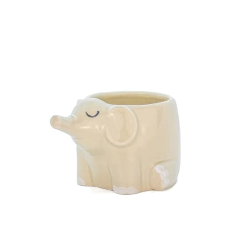 Image of Sass & Belle Elephant Mini Planter - Colourful Mini Pot for Succulents, Cactus, Flower Bulbs, Quirky Home Décor, Garden Accessory, Plant Pot Gift Idea