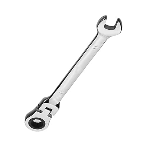 Image of Vokenforu 11mm Flex-Head Ratchet Spanner, Metric Wrench, Chrome Vanadium Steel, Ratcheting Combination Tool for Car Bicycle Repair at Home Workshop