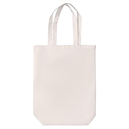 Image of IMFAA Heavy Duty 100% Cotton Canvas Reusable Strong Shoulder/Hand Tote Shopping Bags (Pack-3, Natural)