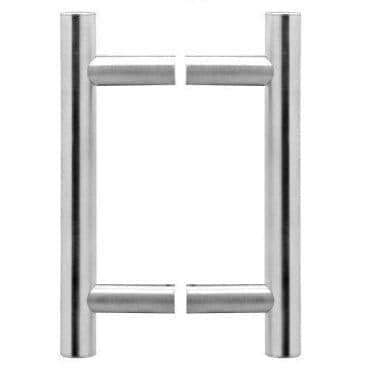 Image of Guardsman Pull Handles - Back to Back Fixing - Satin Stainless Steel - 325mm x 19mm