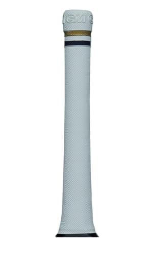 Image of GM | Pro-Lite Cricket Bat Grip | Premium Rubber | Suitable for Virtually All Bats | Full Size - 12 Inches | Can Be Cut Down For Shorter Handles | 1 Grip | White/Blue/Gold | Gunn & Moore