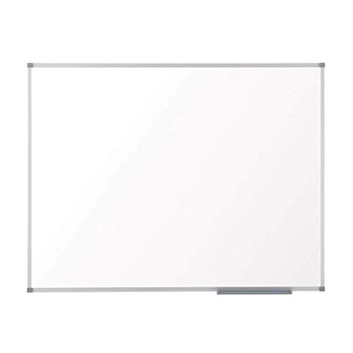 Image of Nobo Steel Magnetic Whiteboard, 2400 x 1200mm, Aluminium Trim, Corner Wall Mounting, Includes Whiteboard Pen Tray, Essence Range, 240 x 120cm, White, 1905214