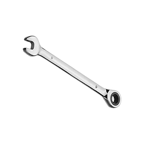 Image of Vokenforu 9mm Ratchet Spanner, Ratcheting Combination Wrench, Hardened Chrome Vanadium Steel Open End Spanner Metric