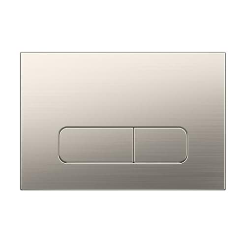 Image of Wunderbad Push Plate Brushed Nickel Compatible with Geberit Duofix Sigma/Delta/Basic, Actuator Plate for 2 Flush (Brushed Nickel)