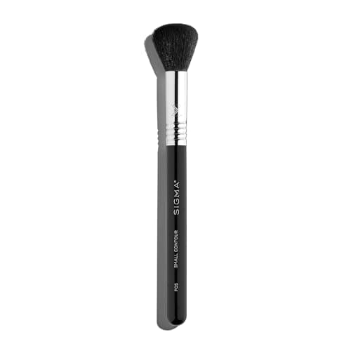 Image of Sigma F05 Small Contour Brush - Blending, Contouring, Buffing and Highlighting Cheekbones & Jawline - Vegan, Hypoallergenic, Synthetic Makeup Brush