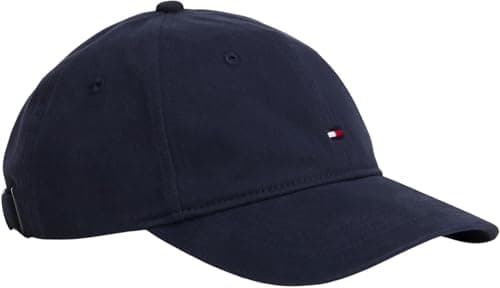 Image of Tommy Hilfiger Women’s Flag Soft Panel Cotton Cap, Blue (Space Blue), One Size