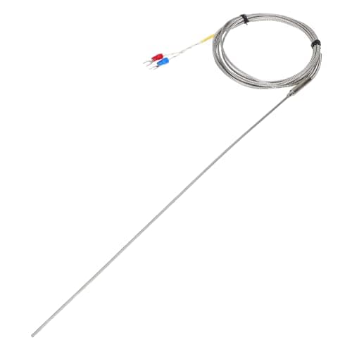 Image of sourcing map K Type Thermocouple Temperature Sensor Probe 2x300mm 6.6ft Wire 0 to 1100°C(32 to 2012°F) Stainless Steel