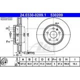 Image of ATE 24.0330-0209.1 Brake Disc Rotors