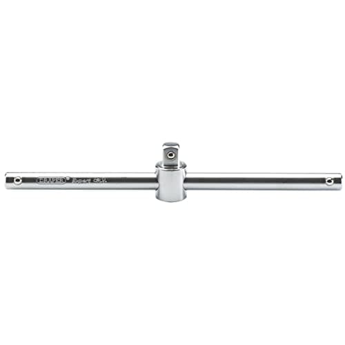 Image of Draper 16790 1/2-Inch Square Drive Micro Satin Chrome Sliding Tee Bar, Blue