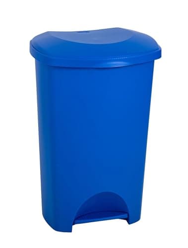 Image of Addis 50 Litre Recycling Commercial Utility Waste Trash Pedal Bin, All Blue Colour