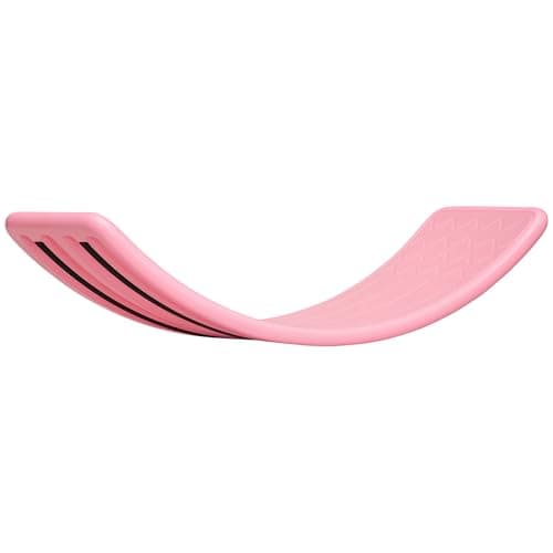 Image of ZONEKIZ Balance Board Kids Wobble Board, Sensory Training Rocking Toy for Children, Nursery Toy, for Ages 3-6 Years, 82 x 27.5 x 19.5cm - Pink