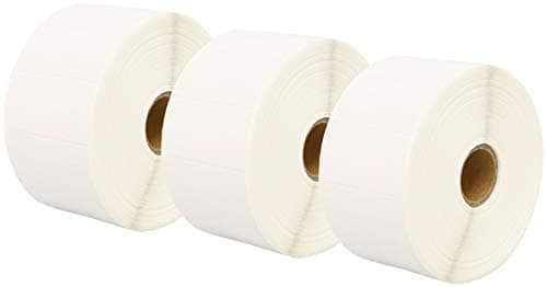 Image of 3 Compatible Rolls 50mm x 25mm White Direct Thermal Labels for Zebra GK420d GK420t GC420d GX420d GX420t GC420t GX430t GT800 LP2844 TLP 2844 Citizen CL-S521 CL-S621 CL-S631 (1000 Labels per Roll)