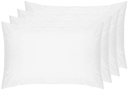 Image of Belledorm 4 PACK White Pillowcases, 7 Year Guarantee, 200 Thread Count Percale (Housewife)